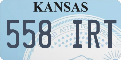 KS license plate 558IRT