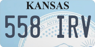 KS license plate 558IRV