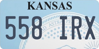 KS license plate 558IRX