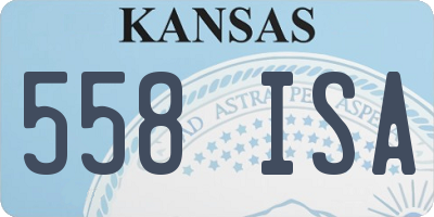 KS license plate 558ISA
