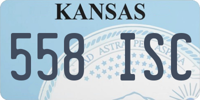 KS license plate 558ISC