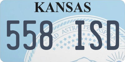 KS license plate 558ISD