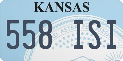 KS license plate 558ISI
