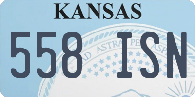 KS license plate 558ISN