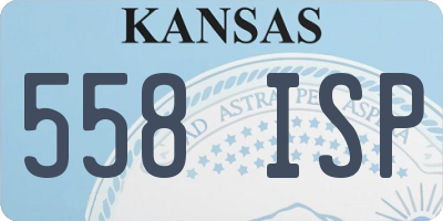 KS license plate 558ISP