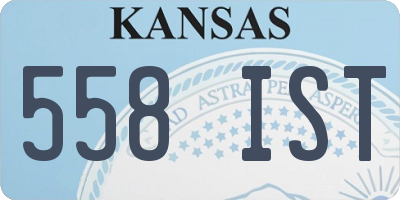 KS license plate 558IST