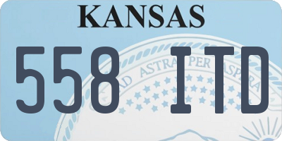 KS license plate 558ITD
