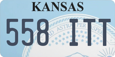 KS license plate 558ITT