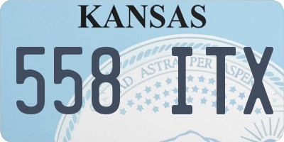 KS license plate 558ITX