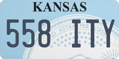 KS license plate 558ITY