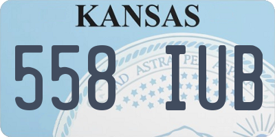 KS license plate 558IUB