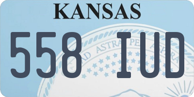 KS license plate 558IUD