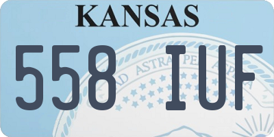 KS license plate 558IUF