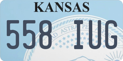 KS license plate 558IUG