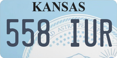 KS license plate 558IUR