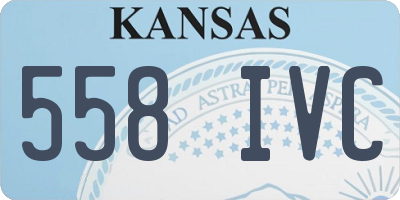 KS license plate 558IVC