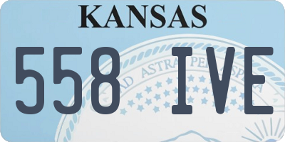 KS license plate 558IVE
