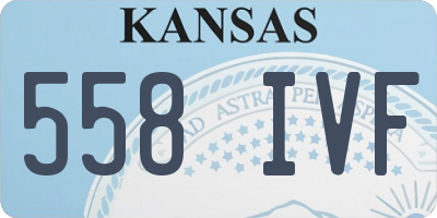 KS license plate 558IVF