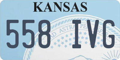 KS license plate 558IVG