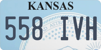 KS license plate 558IVH
