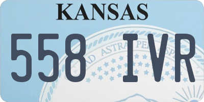 KS license plate 558IVR