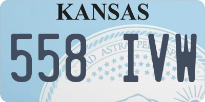 KS license plate 558IVW