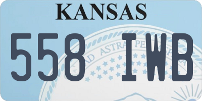 KS license plate 558IWB