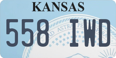 KS license plate 558IWD