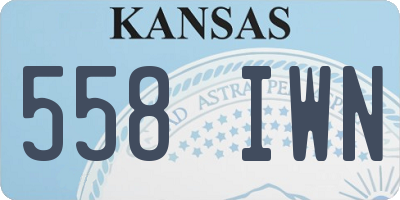 KS license plate 558IWN