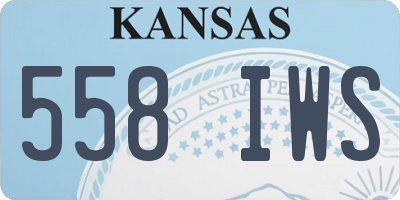 KS license plate 558IWS