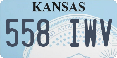 KS license plate 558IWV