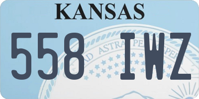 KS license plate 558IWZ