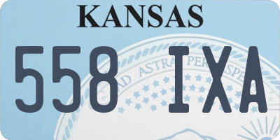 KS license plate 558IXA