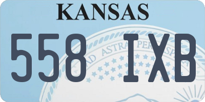 KS license plate 558IXB