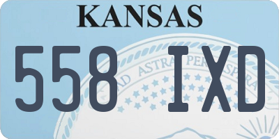 KS license plate 558IXD