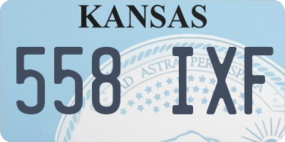 KS license plate 558IXF