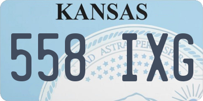 KS license plate 558IXG
