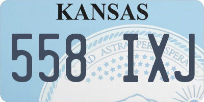 KS license plate 558IXJ