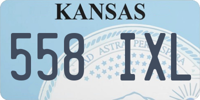 KS license plate 558IXL