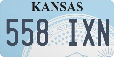 KS license plate 558IXN