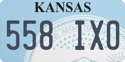 KS license plate 558IXO