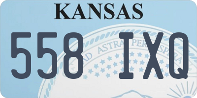 KS license plate 558IXQ
