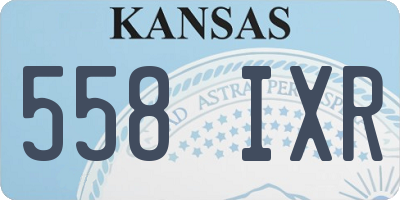 KS license plate 558IXR