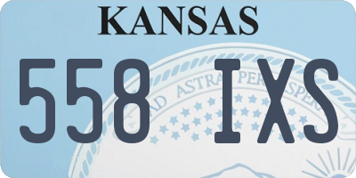 KS license plate 558IXS