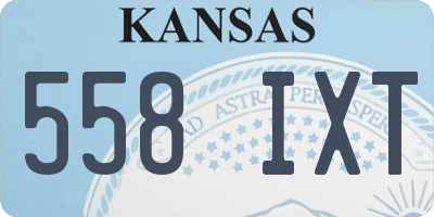 KS license plate 558IXT
