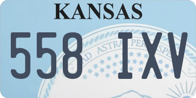 KS license plate 558IXV