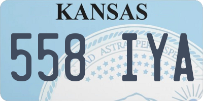 KS license plate 558IYA