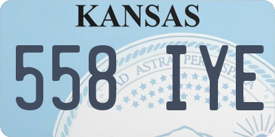 KS license plate 558IYE