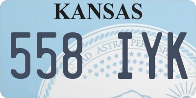 KS license plate 558IYK