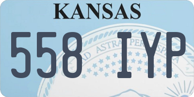 KS license plate 558IYP